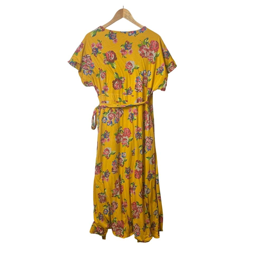 Matilda Jane Alani Yellow Floral Maxi Wrap Dress Women's Size X-Large - Picture 3 of 6
